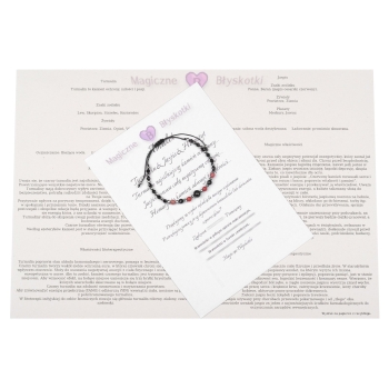 Bransoletka celebrytka czarny TURMALIN JASPIS HEMATYT ochrona i energia